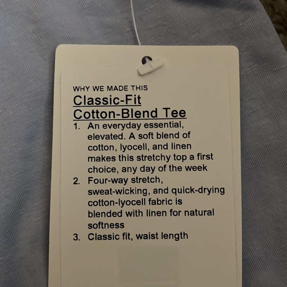 Lulu Lemon Classic -Fit Cotton Blend Tee - Picture 2 of 3
